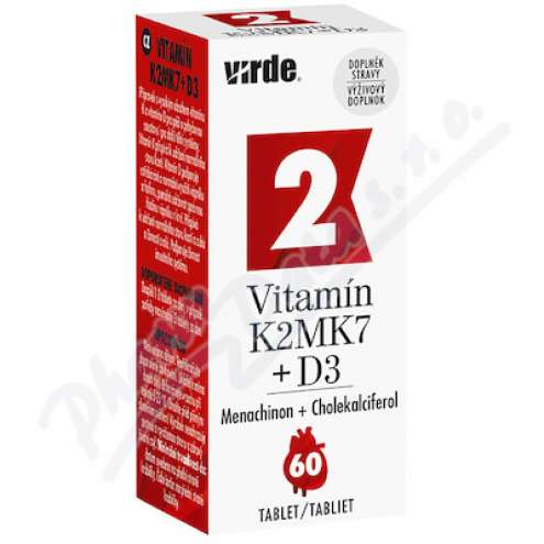 VIRDE Vitamín K2MK7 + D3 tbl.60